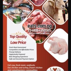 Eats.com.ng Our Full MEAT FISH SNAILS Price LIST - LIVE Animals & Freshly Cut & Frozen Lagos Place your Orders Now ! www.eats.com.ng